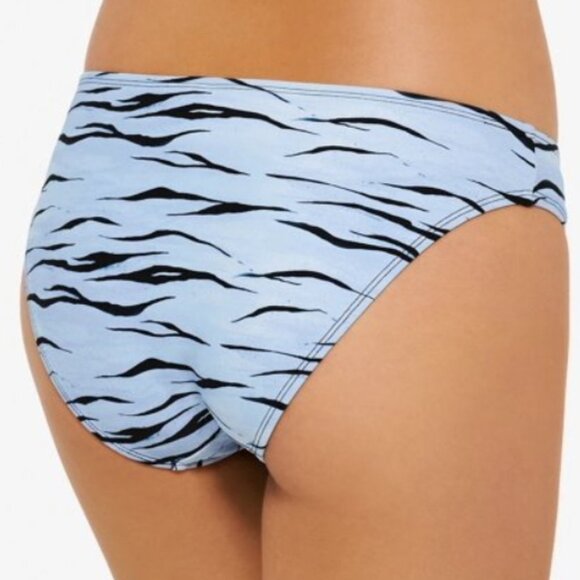 Hula Honey Blue Wild Cat Hipster Bikini Swim Bottoms Tiger Print Juniors Medium - Picture 3 of 15
